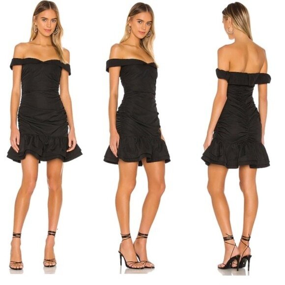 NBD Dress Black New Revolve Hailee Ruched Dress in Black Size S NWT - Picture 3 of 10